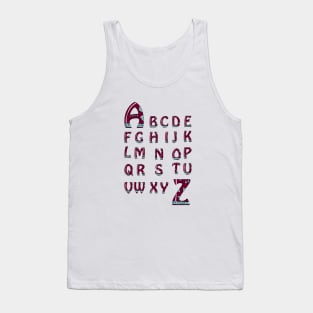 Set of ABC letters with abstract ethnic African patterns Tank Top